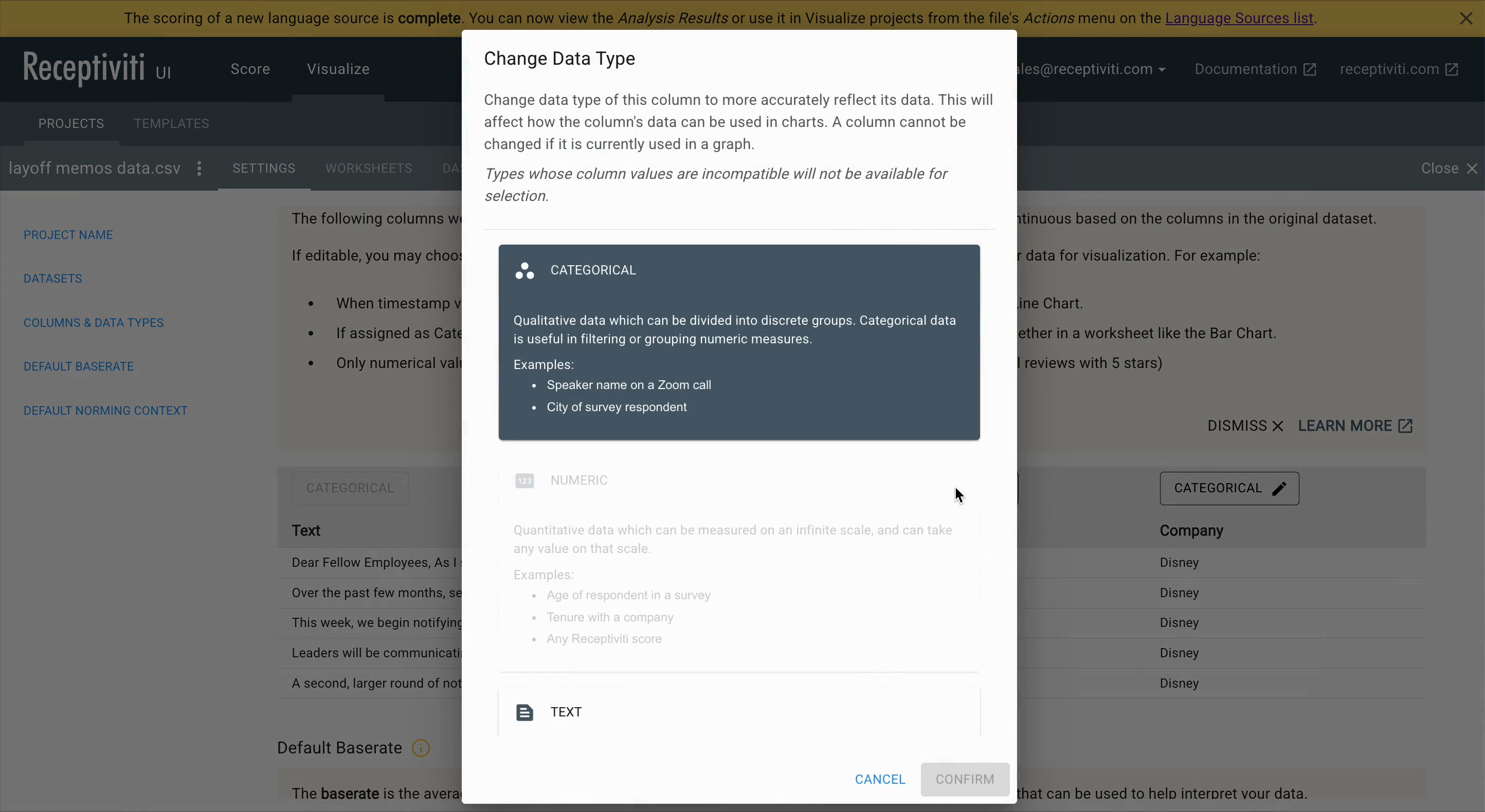 change column types